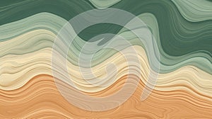 Mesmerizing Gradient Wave And Wavy Background In Green, Orange, And Beige