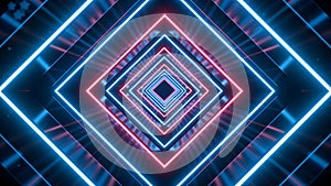 Neon Diamond Tunnel: Futuristic Glow Effect