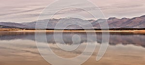 Mesmerizing landscape in Gabriel y Galan reservoir in Spain photo