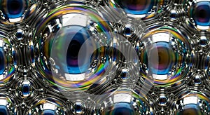 Iridescent Soap Bubbles Macro Background