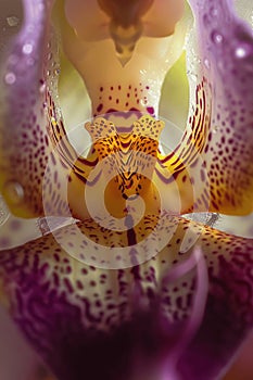 Orchid Elegance: A Macro View of Nature\'s Design photo