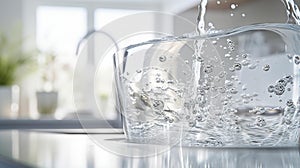 Effervescent Elegance: Translucent Bubbles Dance in Clear Glass