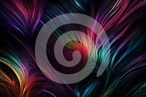 A mesmerizing mixture of RGB colors spiraling and blending over a dark background. Abstract art showcasing a vibrant dance of hues photo