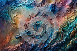 Mesmerizing Multicolored Waves. A Dreamy Background Wallpaper