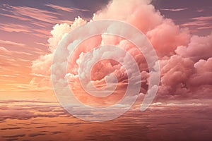 Mesmerizing Pink clouds fantastic. Generate Ai