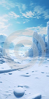 Create Stunning Icy Frozen Landscape Backgrounds With Ray-traced Technology photo