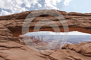 Mesmerizing shot of the Arches National Park, Double Arch Castle USA