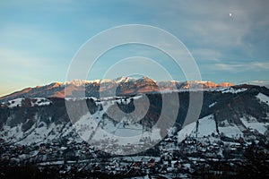 Mesmerizing shot of the natural landscpaes covered with snow on a cold winter day