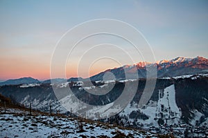 Mesmerizing shot of the natural landscpaes covered with snow on a cold winter day