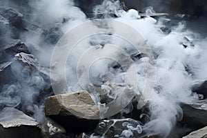 Mesmerizing smoke stones. Generate Ai