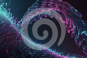 Surreal neon soundwave with abstract fluid energy motion. photo