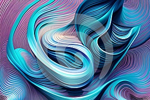 Mesmerizing Swirls in Rich Blue and Teal Hues Unfolding, Modern Abstract Art, Generative AI