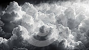 a mesmerizing symphony of clouds against a deep, velvety black sky photo