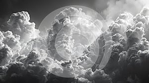 a mesmerizing symphony of clouds against a deep, velvety black sky photo