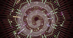 Mesmerizing tunnel animation seamless looping for screensaver display creating captivating visual experience