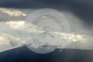 A mesmerizing view of an active Popocatepetl volcano in Mexico