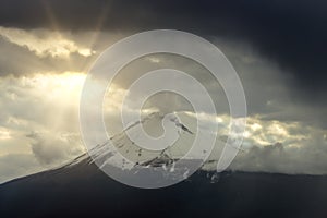 A mesmerizing view of an active Popocatepetl volcano in Mexico