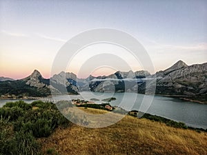 Mesmerizing view of Embalse de Riano, Picos de Europa, Spain