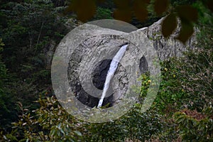 Mesmerizing view of Jikso Falls in Byeonsan Bando National Park, South Korea photo