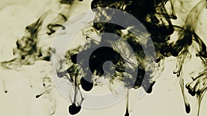 Abstract Ink Drops in Water