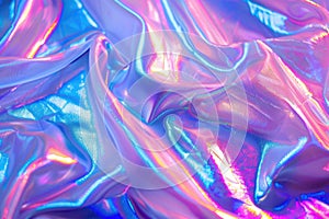Mesmerizing waves of holographic textile shimmer with radiant colors