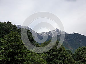 Mesmerizing weather and snow view from a uphill