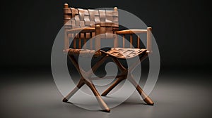 Mesoamerican Influenced Vector Director Chair In 3d photo
