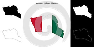 Mesones Hidalgo outline map