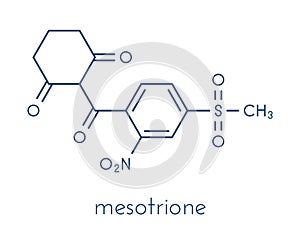 Mesotrione herbicide molecule. Skeletal formula