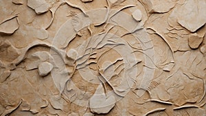 Mesozoic Fossil Mosaic Texture. AI generate