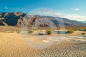 Mesquite Flat Sand Dunes Vista point in Death Valley National Park, CA