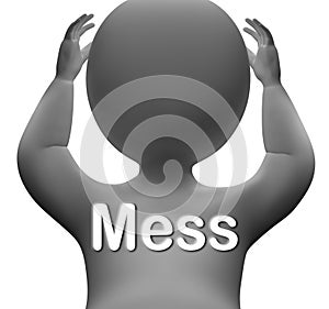 Mess Character Shows Chaos Disorder And Confusion