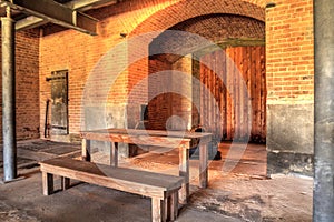 Mess hall for the soldiers at Fort Zachary Taylor in Key West, F