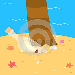 Message in a Bottle Vector