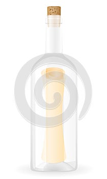 Message in the bottle vector illustration