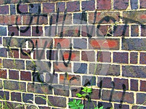 Message on brick wall