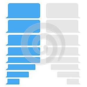 Message bubbles chat boxes icons