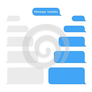 Message bubbles design template for messenger chat or website. Modern vector illustration flat style