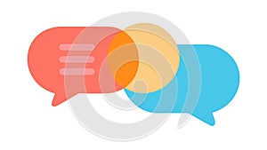 Message Bubbles with Text and Smile, vector design Generative AI