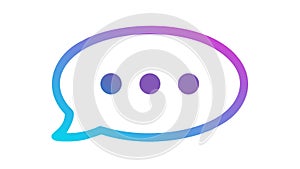 Message Chat Bubble with Dots, Communication Vector Icon Generative AI