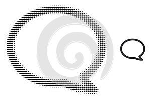 Message Cloud Halftone Dot Icon