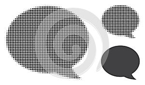 Message Cloud Halftone Dotted Icon