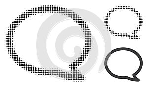 Message Cloud Halftone Dotted Icon