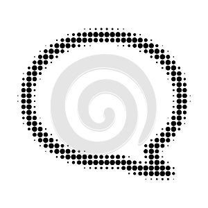 Message Cloud Halftone Dotted Icon