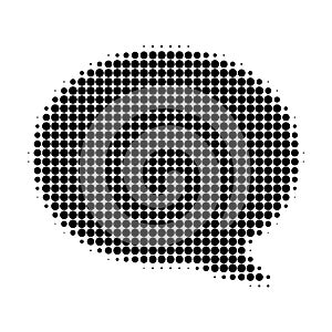 Message Cloud Halftone Dotted Icon