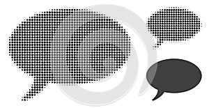 Message Cloud Halftone Dotted Icon