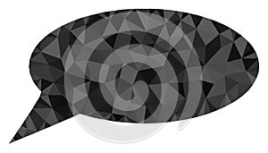 Message Cloud Triangle Lowpoly Flat Icon