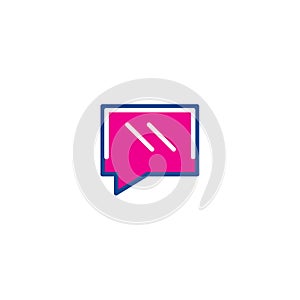 Message color thin line icons