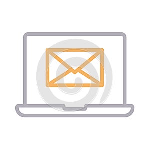 Message colour line vector  icon