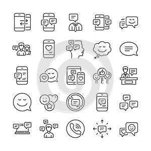 Message and Communication icons. Group chat. Vector